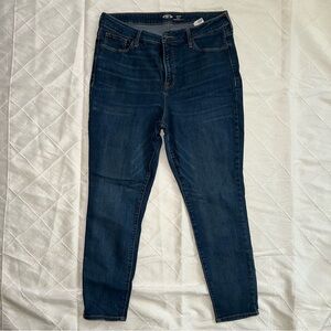 Old Navy Rockstar Super Skinny High Rise Jeans Womens 16 Blue Secret Slim Pocket